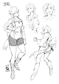 Hellstrider , Josh Corpuz : Character expression sheets!