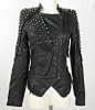 Heavy Metal Rocker Goth Black Leather Spike Rivet Stud Jacket on Etsy, $180.00
