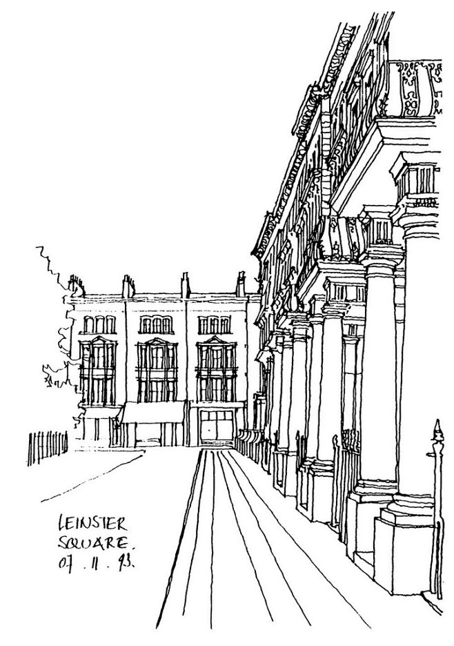 国外大师建筑手绘素描速写绘画67