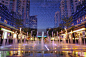 商业广场喷泉夜景照明