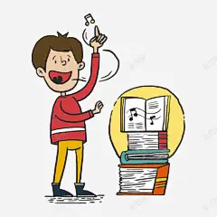 手绘唱歌的男孩 免抠png 设计图片 免费下载 页面网页 平面电商 创意素材