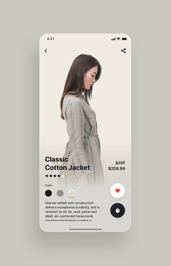 Fancy Fashion App UI...