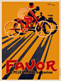 Favor Cycles Vintage Bicycle Poster: 