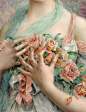 19世纪法国画家Joseph Caraud油画中的窈窕淑女。

      19世纪法国画家Émile Vernon油画作品中关于花的细节。

17世纪荷兰花绘大师Jan van Huysum花卉油画。 ​​​​