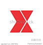 letter x 3d design logo