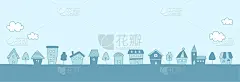 插图一套手绘风格可爱的房子