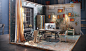 Selfrepeating interior : Selfrepeating interiors with same composion but different styles.