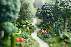 创意果蔬景色设计场景