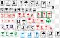 包装常用标识合集png图标元素➤来自 PNG搜索网 pngss.com 免费免扣png素材下载！向上#向下#易碎#防雨#认证图标#认证标识#