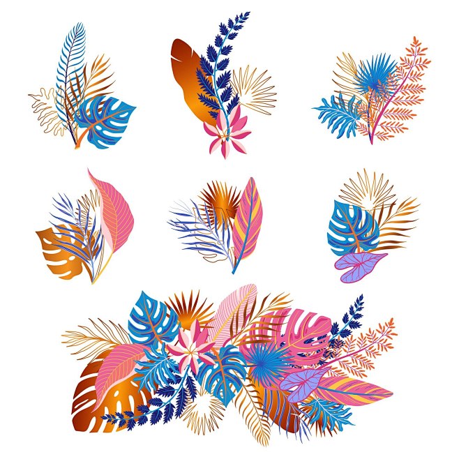 Bunches of color tro...