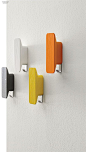 Friday Five: Hooks, Storage Systems and More | Plane coat hooks in painted oak and stainless steel by Davis Furniture. #design #interiordesign #interiordesignmagazine