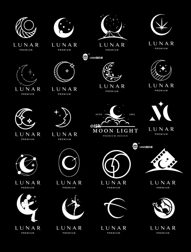 灵感采集⭐月亮moon 元素图形灵感logo 分享