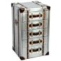 Silver industrial aluminium tallboy chest of drawers - Buy Now at Scoutabout Interiors