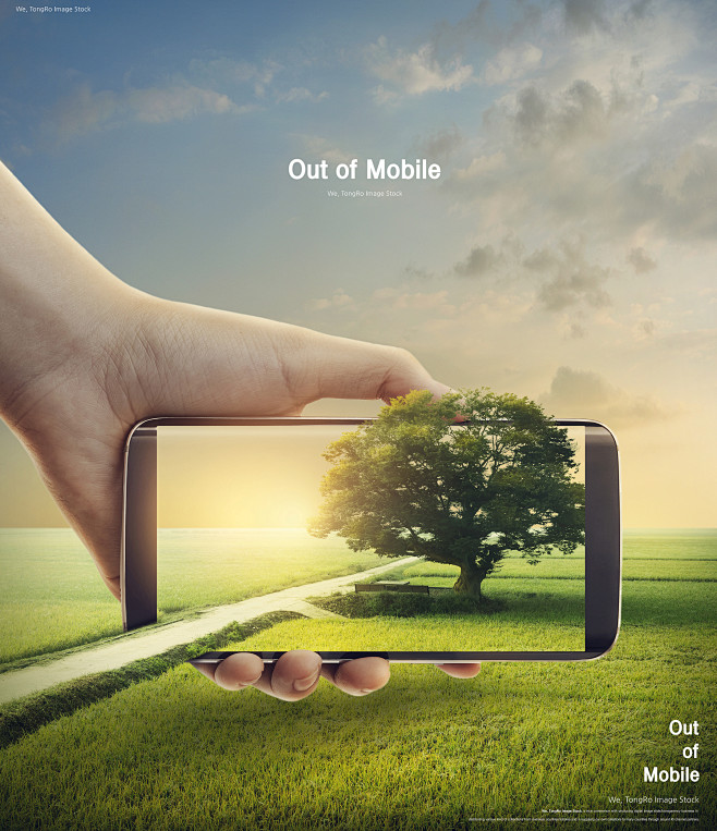 全面屏手机智能手机摄影照相ai智能手机海报设计psd