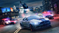 General 1920x1080 Need for Speed: No Limits video games night city Ford Mustang GT Nissan GT-R BMW M4 police cars tuning motion blur Need for Speed