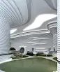 悠唐汇高尔夫主题会所设计：沙滩果岭 流线型的未来空间 - 设计作品 - 中装新网-中国建筑装饰协会官方网站
