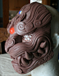 Lion of the Wind mask in progress... by mostlymade