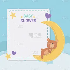 泰迪熊,正方形,贺卡,小熊,儿童,婴儿,夜晚,可爱的,华丽的,小的