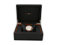 Glam Rock 46mm Rose Gold Plated Chronograph Watch with Black Perforated Saffiano Strap