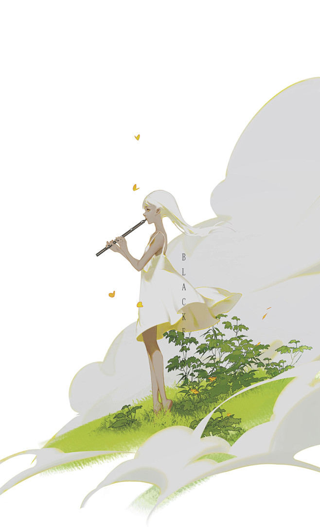 笛声_渣BLACKFISH__插画师作品...