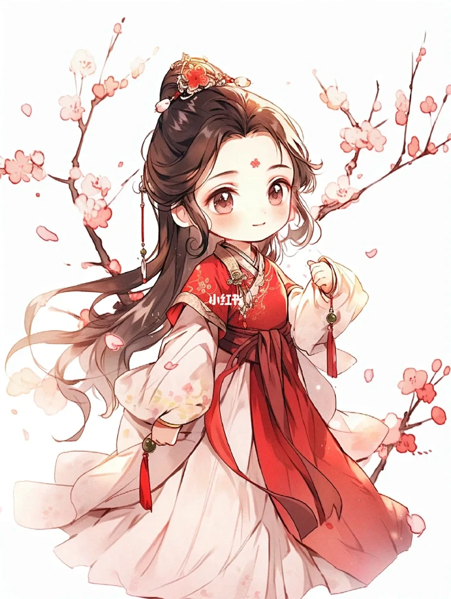 古风立绘十二花神之桃花-花瓣网