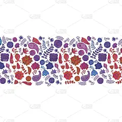 插图与涂鸦花图案