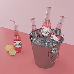 冰桶罐装饮料样机