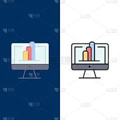 图表,显示器,计算机图标,线条,平坦的,衬衫,专门技术,商务,易接近性,百分比号