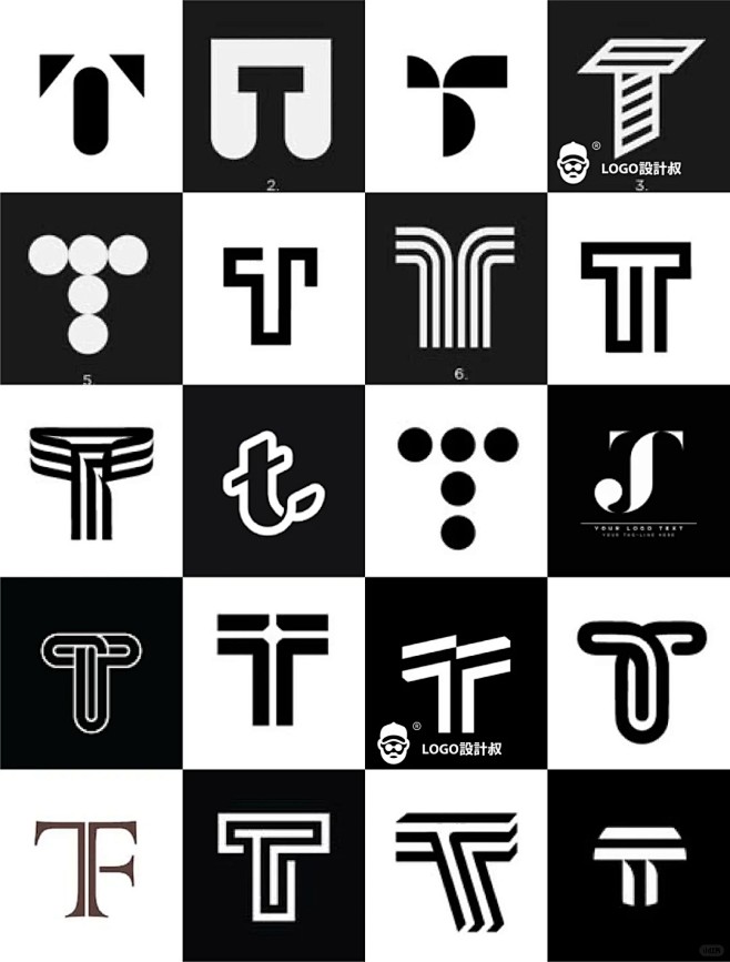 灵感采集⭐300个字母T元素图形logo设计分享_9_设计叔logo设计_来自小红书网页版