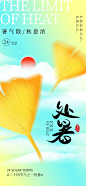 二十四节气处暑宣传海报