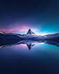General 1080x1350 landscape mountains lake snow reflection Matterhorn  dawn