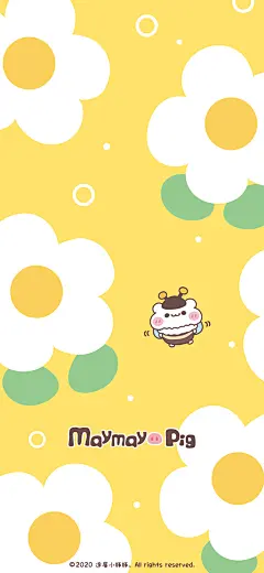 卡通 手机壁纸 花朵 cr：连眉小豚豚