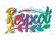 Respect hand drawn  lettering. Vector illustration