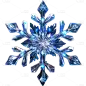 冬天梦幻发光插画雪花元素贴纸