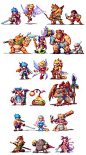 Main character pixelarts from Breath of Fire 1,3 and 4 by Abysswolf (Daniel Oliver)