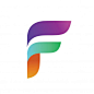 Letter f initial icon logo template Premium Vector