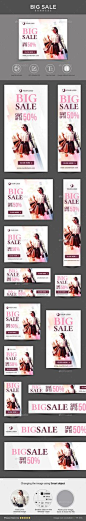 Big Sale Banners Template #web #design Download: http://graphicriver.net/item/big-sale-banners/11215665?ref=ksioks