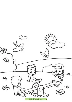 10张春天的花园游乐场有趣的风景涂色简笔画下载！ | 涂色集，涂色画打印大图 : 当你画春天的花朵时，还可以尝试以下技巧和建议：观察真实的花朵：找到一朵真正的花朵作为参考，观察它的形状、颜色和细节。这有助于你更准确地捕捉花朵的特征。练习花朵的基本形状：花朵的形状各不相同，但其中有一些常见的基本形状，比如圆形、椭圆形或锥形 10张春天的花园游乐场有趣的风景涂色简笔画下载！