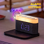 Wireless Charging LED Night Lights Type-C input Three-Color Digital Alarm Clock Table Light Bedroom Bedside decorate Night Lamps