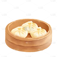 手绘中华小吃贴纸-包子