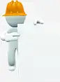 3D小人安装工png免抠素材_新图网 https://ixintu.com 卡通 手绘 帽子 3D人 安装工