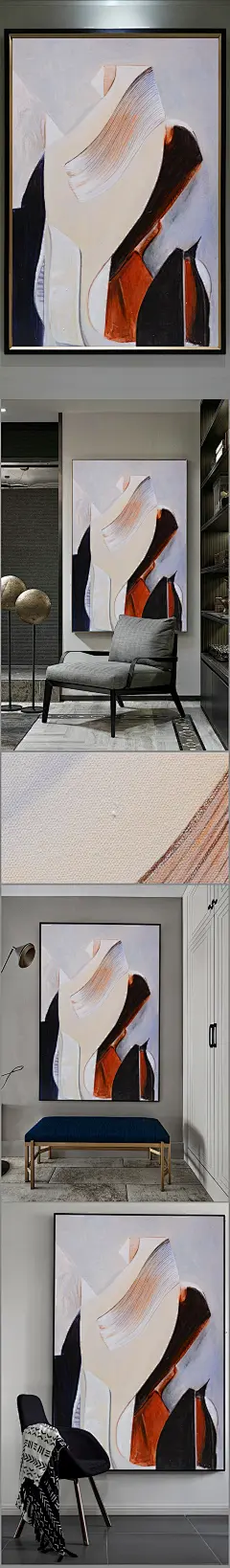 高清立体抽象油画艺术玄关（一千五百七十六）