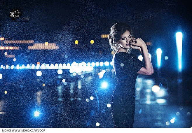 摄影师黑糊糊作品《房地产夜景美女》