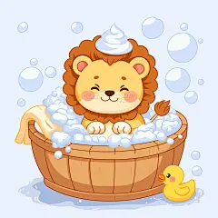 可爱卡通插画、小狮子 - 小红书