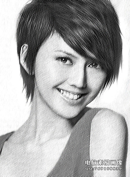 孙燕姿素描肖像