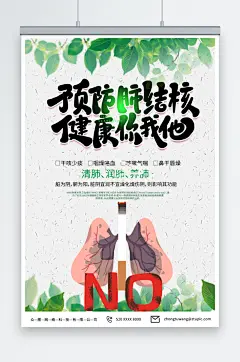 绿色世界防治肺结核病日宣传海报