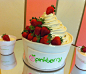 cake, food, pinkberry, yogurt, yummt
