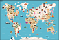 Dribbble - IllustratedWorldMapFull.png by Dangerdom