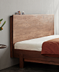 实木床，北美黑胡桃木，家具设计，卧室装修，