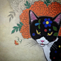 日本艺术家Kazuaki Horitomo纹身的猫绘画作品赏析_图案图库 - 蝶讯服装网